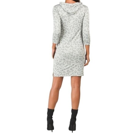 Cute Juniors Three-quarter Sleeve Hooded Midi Dress Size S - Picture 2 of 2